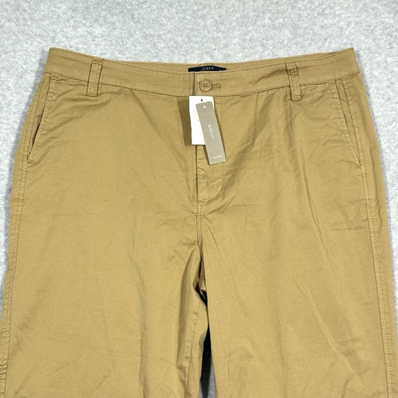 J Crew Pants Womens 32 Tall 32T Chino Lightweight Stretch Straight Tan Brown NWT - Picture 2 of 14